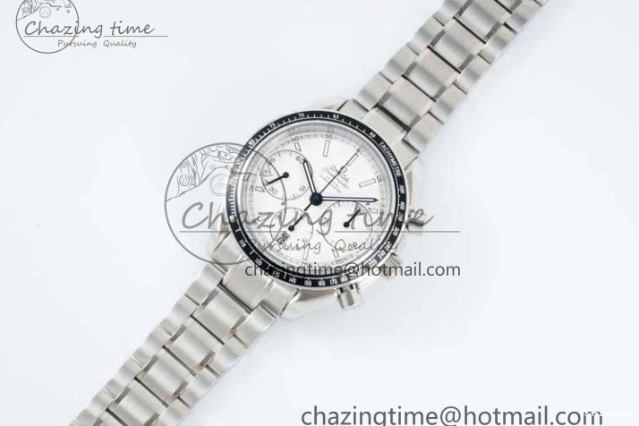 0719 Speedmaster Racing Master SS HKF Best Edition White Dial on SS Bracelet A TravelReady 7809